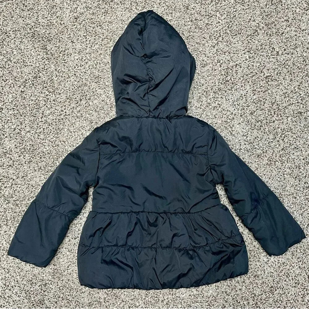 The Children’s Place Black Hooded Puffer Jacket – Toddler 2T – Warm Winter Coat